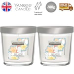 Yankee Candle Tumbler Glass Scented Home Room Fragrance Cozy Cotton 200g x2