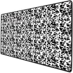 Mouse Pad Gaming Functional Dalmatian Dog Print Thick Waterproof Desktop Mouse Mat Black and White Puppy Spots Fur Pattern Fun Spotted Pets Animal Decor,White Black Non-slip Rubber Base