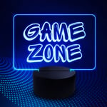 Game Zone Gamer LED Neon Plaque Games Room Boys Bedroom Light Christmas