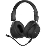 Bluetooth Headset anc FlexMic, Oreillette Bluetooth avec Microphone, Bluetooth 5.1, Annulation Active du Bruit, Casque Pliable Et Rechargeable,