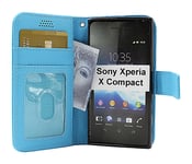 New Standcase Wallet Sony Xperia X Compact (F5321) (Ljusblå)