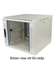 System Z 19” Wall Cabinet 9U 600x600 Glass Door