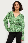 Soaked in Luxury - Blus slIna Wrap Blouse LS - Grön