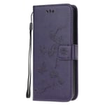 Samsung Galaxy A52 Case, Samsung A52s 5G Case Leather Wallet Flip Folio Magnetic Clasp Stand View Bookstyle Case for Samsung Galaxy A52 Phone Case Cover Shockproof Cute Owl & Tree, Purple