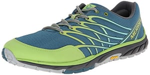 Merrell Homme Bare Access Trail Chaussures Multisport Outdoor, Multicolore (Sea Blue/Lime Green), 45 EU