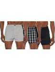 Calvin Klein Men's 3-Pack Long Boxer Briefs, Multicolor (Blk/Morgan Plaid/Montague Stripe), S