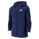 Nike Kids Sportswear Club Full-Zip Hoodie - Midnight Navy/Midnight Navy/White, X-Large