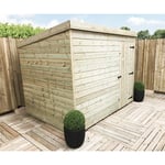 8 x 4 Pressure Treated Pent Garden Shed with Single Door