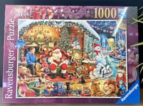 New Sealed Ravensburger  "Lets Visit Santa" 1000 Piece Jigsaw Puzzle No 153541