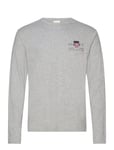 GANT Reg Medium Archive Shield Ls T Grå