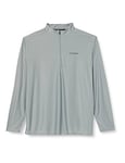 Berghaus Men's 24/7 Half Zip Long Sleeve Tech Baselayer T-Shirt, Monument Grey, S