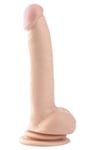 Basix 9 Inch Realistic Flesh Dong Thick Flexible Cock Dildo Suction Cup Sex Toy