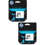 Genuine HP 302 Black Ink Cartridge Twin Pack for Deskjet 1110 2130 3630 Original