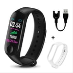 XSHIYQ Smart Bracelet Heart Rate Blood Pressure Health Waterproof Smart Watch Bluetooth Watch Wristband Fitness Tracker 19 * 11mm Black White