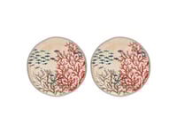 Set Of 2 Sea Life Melamine Dinner Plates - 27 Cm