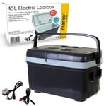 ELECTRIC COOLBOX 45L EXTRA LARGE PORTABLE 2 SETTING COOLER WARMER CAMPING TRAVEL