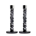 Orrefors Carat Ljusstake Antracit 2-pack