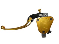 ACCOSSATO Pompe d'embrayage forgée19X20 avec bac intégré, levier articulé long doré (Pommeau+levier) pour Suzuki GSX-R 1000 de 2009 à 2015, CC 1000