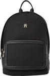 Tommy Hilfiger Women's TH Essential S Backpack AW0AW15718, Black (Black), OS