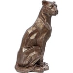Kare Design Decoration Figure Sitting Cat Rivet Copper, Grey, 43x36x82cm