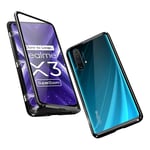 Ovann Case for Realme X3 Super Zoom/Realme X50 5G Magnetic Adsorption Tech Cover 360 Degree Protection Aluminum Frame Tempered Glass Powerful Magnets Shockproof Metal Flip Cover