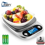 5KG Sliver Steel Digital LCD Electronic Kitchen Cooking Food Weighing Scales UK