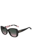 Love Moschino Rectangular Pink Black Pattern Sunglasses