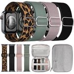 ALTOUMAN dehnbare Nylon-Schlaufen, kompatibel mit Apple Watch Band 38 mm 40mm 41 mm, für Damen und Herren, mit Aufbewahrungstasche, verstellbar, geflochtene Sportbänder für iWatch SE/7/6/5