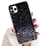 LCHULLE Black Girls Case Design for iPhone 12 Glitter Cover Paillette Case Sparkle Bling Protective Case Clear TPU Bumper Silicone Case Back Cases Cover for iPhone 12 Pro Cover