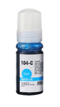 Epson 104 / C13T00P240 cyan bläck refill - Kompatibel