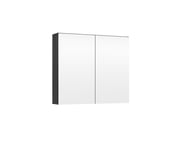 Choice spegelskåp med två dörrar 65,5x16x75 cm svart trä Eluttag Höger