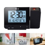 Digital Projection Alarm Clock With Temperature Weather Lcd B Black
