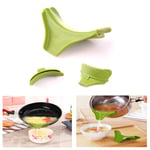 Koksi Anti-Spill Silicone Slip On Pouring Spout Funnel for Pot Pan Bowl Jar Pour Soup Easy Pour Anti-Leaking Clip Pouring Tool Deflector Kitchen Gadget Liquid Funnel
