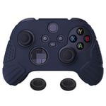 eXtremeRate PlayVital Guardian Edition Midnight Blue Ergonomic Soft Anti-slip Controller Silicone Case Cover, Rubber Protector Skins with Black Joystick Caps for Xbox Series S/X Controller