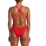 Nike Swim Hydrastrong Solids Spiderback Swimsuit Röd 40 Kvinna