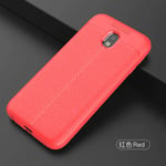samsung Samsung J3 Pro/J3 2017 Leather Texture Case Red