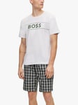 HUGO BOSS Cotton Short Sleeve Pyjama Set, Open Green