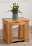 Dakota Solid Oak Lamp Table | Natural Oak Wood Occasional Table