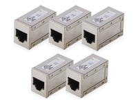 Digitus - Kopplingsdon För Nätverk - Rj-45 (Hona) Till Rj-45 (Hona) - Skärmad - Cat 6 - Modulär, Stiftkoppling: 1:1 (Paket Om 5)