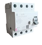 as - Schwabe ETI Disjoncteur différentiel FI 4 broches 40 A 30 mA Type A sensible au courant pulsé instantané pour montage sur rail DIN IP20 62500 Blanc