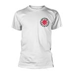 RED HOT CHILI PEPPERS - WORN ASTERISK WHITE T-Shirt, Front & Back Print X-Large