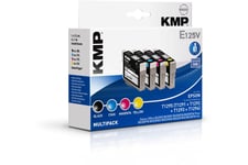 KMP MULTIPACK E125V - 4 pakker - sort, gul, cyan, magenta - kompatibel - blækpatron (alternativ til: Epson T1291, Epson T1292, Epson T1293, Epson T1294)