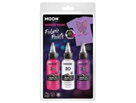 Neon Uv-Tygfärg, 3-Pack, Rosa Mix