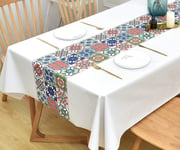 Yofori Table Cloth Plastic Tablecloth Wipeable PVC Wipe Clean WaterProof Table Cover (137x250cm, Flowers-3)