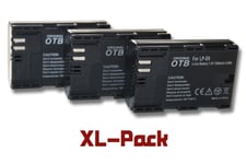 vhbw 3x batterie compatible avec Canon EOS 6D Mark II, 90D, Ra, R5, R6, 70D appareil photo APRN (1300mAh, 7,4V, Li-Ion) avec puce d'information