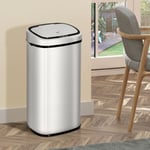 Sensor Bin 68L Automatic Kitchen Waste Dust Touchless Stainless Steel Silver