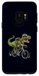 Coque pour Galaxy S9 T-rex Dinosaure à vélo Dino Cyclisme Biker Rider