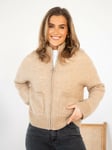 Selected Femme Sia Ras Long Sleeve Knit Zipper Cardigan