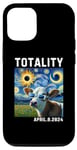 Coque pour iPhone 12/12 Pro Lunettes Solar Eclipse 2024 Totality Raccoon Solar Eclipse