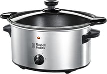Russell Hobbs 3.5L Stainless Steel Electric Slow Cooker - Cooks Upto 4 Portions,